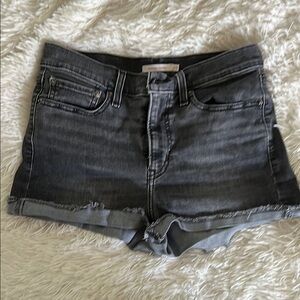 Women's Gray Denim Shorts